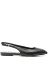 Aeyde 10mm Geraldine Napa Slingback Flats In Black