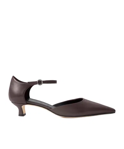 Aeyde Tillie Leather Pumps In Brown