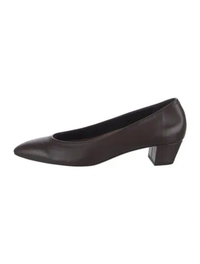 Pre-owned Aeyde Leather Pumps In Brown