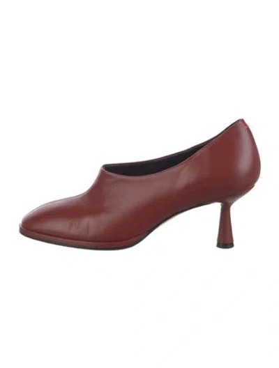 Pre-owned Aeyde Leather Pumps In Burgundy