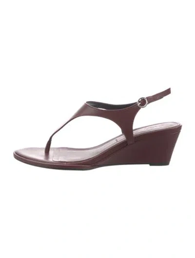 Pre-owned Aeyde Leather Pumps In Burgundy