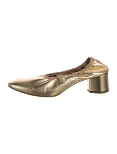 Pre-owned Aeyde Leather Pumps In Gold/metallic