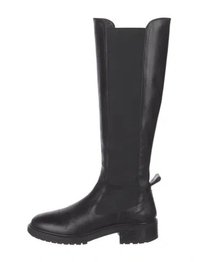 Pre-owned Aeyde Leather Rain Boots In Black
