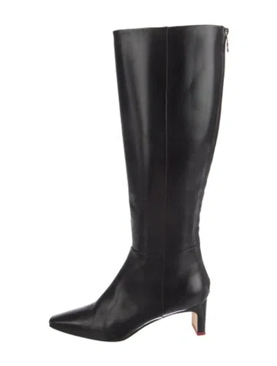Pre-owned Aeyde Leather Riding Boots In Black