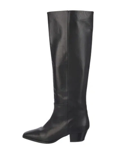 Pre-owned Aeyde Leather Riding Boots In Black