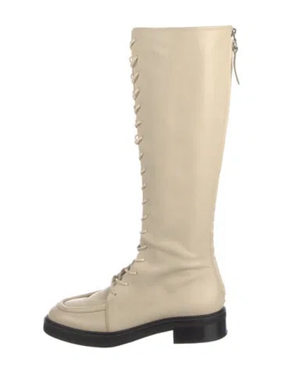 Pre-owned Aeyde Leather Riding Boots In Neutral