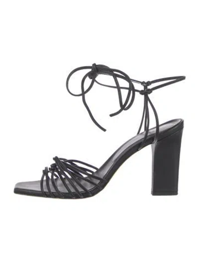 Pre-owned Aeyde Leather Sandals In Black