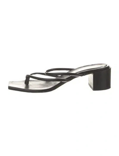 Pre-owned Aeyde Leather Sandals In Black