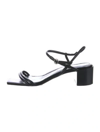 Pre-owned Aeyde Leather Sandals In Black