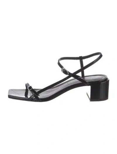 Pre-owned Aeyde Leather Sandals In Black