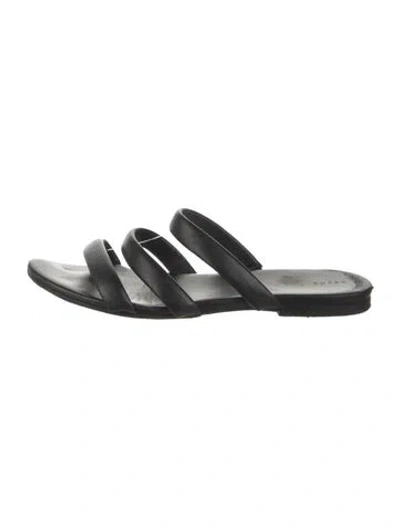 Pre-owned Aeyde Leather Sandals In Black