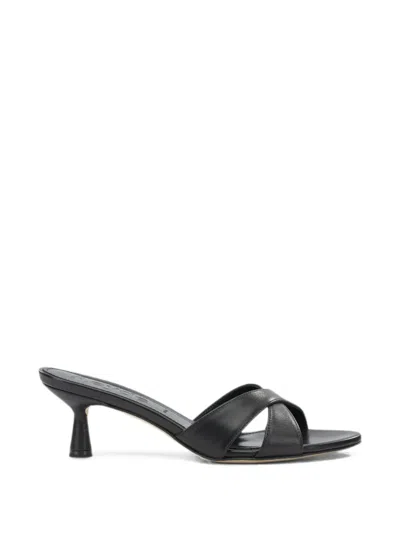 Aeyde Leather Sandals In Black