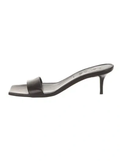 Pre-owned Aeyde Leather Sandals In Black