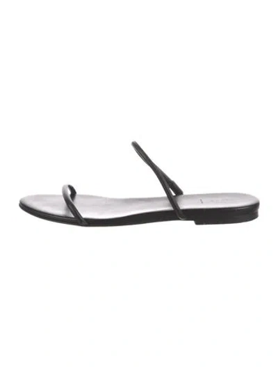 Pre-owned Aeyde Leather Sandals In Black