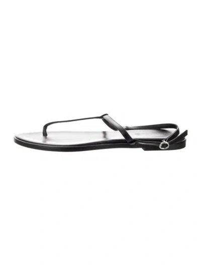 Pre-owned Aeyde Leather Sandals In Black