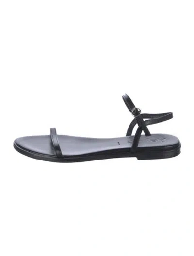 Pre-owned Aeyde Leather Sandals In Black
