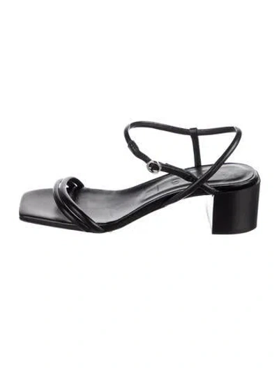 Pre-owned Aeyde Leather Sandals In Black