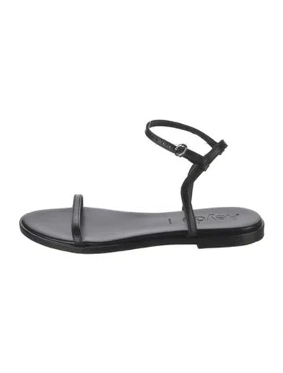Pre-owned Aeyde Leather Sandals In Black