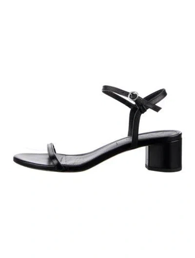 Pre-owned Aeyde Leather Sandals In Black