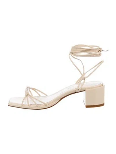 Pre-owned Aeyde Leather Sandals In Gold
