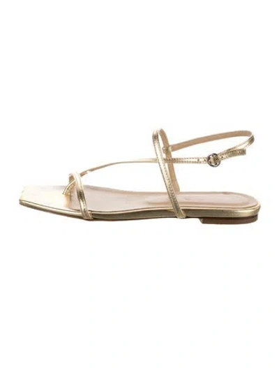 Pre-owned Aeyde Leather Sandals In Gold