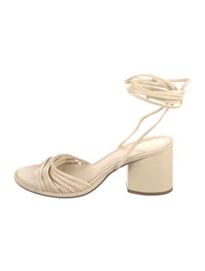 Pre-owned Aeyde Leather Sandals In Gold