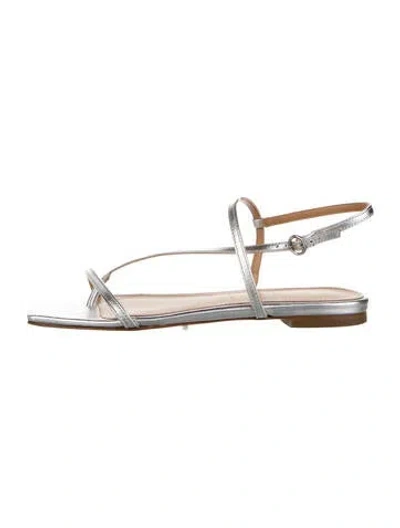 Pre-owned Aeyde Leather Sandals In Gold