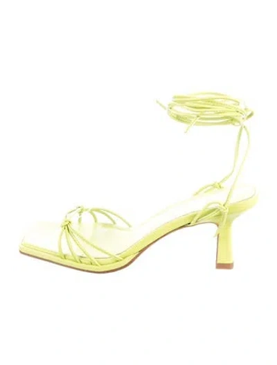Pre-owned Aeyde Leather Sandals In Green