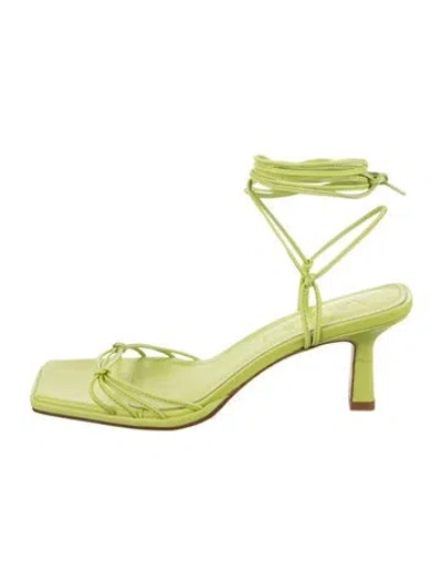 Pre-owned Aeyde Leather Sandals In Green