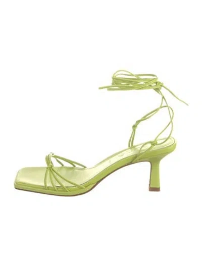 Pre-owned Aeyde Leather Sandals In Green