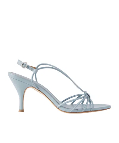 Aeyde Solange Leather Sandals In Blue