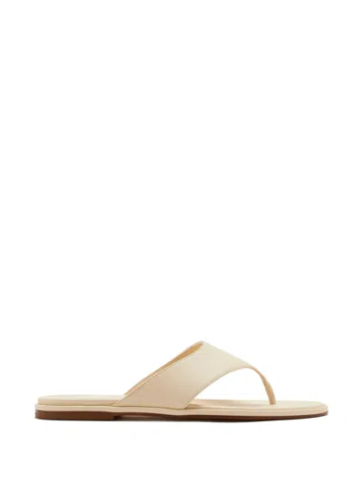 Aeyde Leather Sandals In Neutral