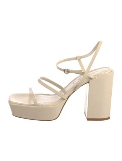 Pre-owned Aeyde Leather Sandals In Neutral