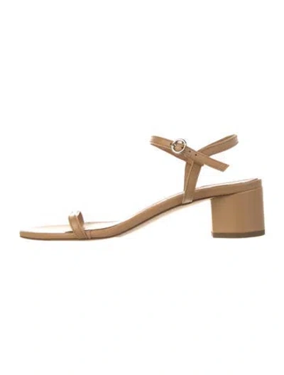 Pre-owned Aeyde Leather Sandals In Neutral