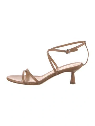Pre-owned Aeyde Leather Sandals In Neutral