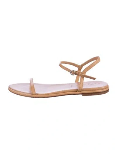 Pre-owned Aeyde Leather Sandals In Neutrals