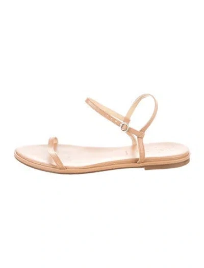 Pre-owned Aeyde Leather Sandals In Neutrals