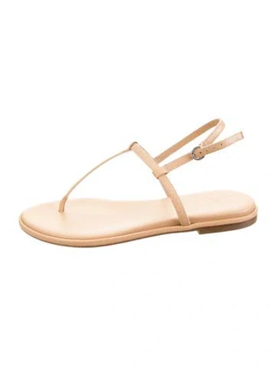Pre-owned Aeyde Leather Sandals In Neutrals