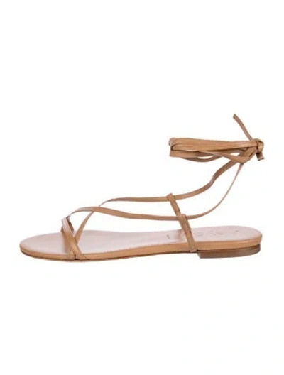 Pre-owned Aeyde Leather Sandals In Neutrals
