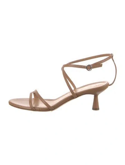 Pre-owned Aeyde Leather Sandals In Neutrals