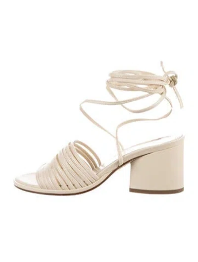 Pre-owned Aeyde Leather Sandals In Neutrals