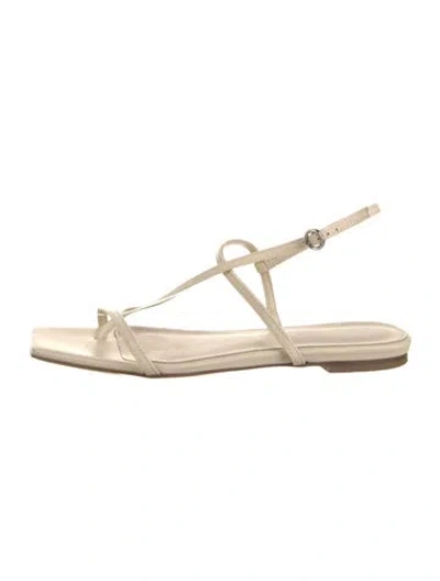 Pre-owned Aeyde Leather Sandals In Neutrals