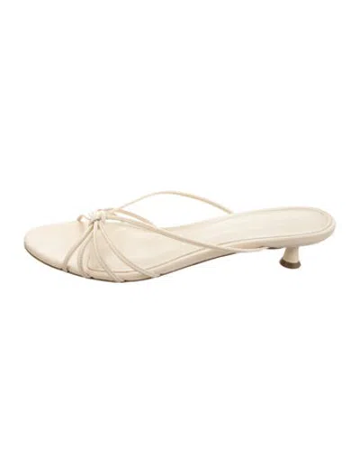 Pre-owned Aeyde Leather Sandals In Neutrals