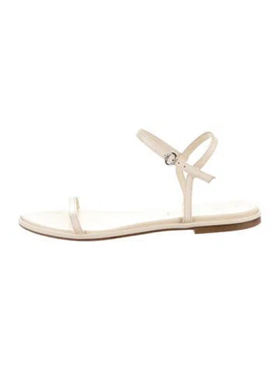 Pre-owned Aeyde Leather Sandals In Neutrals