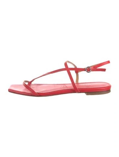 Pre-owned Aeyde Leather Sandals In Pink/red