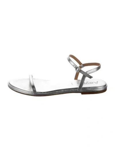 Pre-owned Aeyde Leather Sandals In Silver