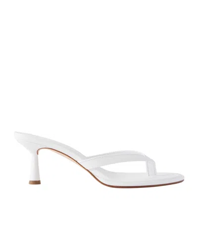 Aeyde Daphne Leather Sandals In White