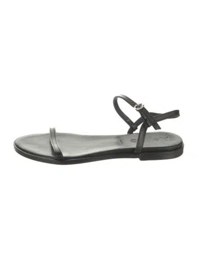 Pre-owned Aeyde Leather Sandals In White