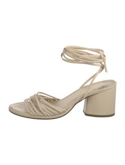 Pre-owned Aeyde Leather Sandals In Yellow