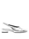 Aeyde Leather Silver Sandals In Silver